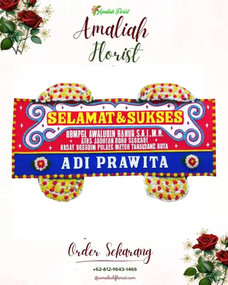 Papan Bunga Ucapan Selamat pasawahan